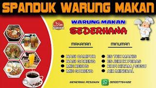 TUTORIAL PHOTOSHOP CARA MEMBUAT BANNER  SPANDUK WARUNG MAKANAN