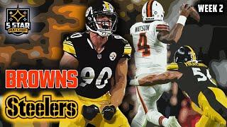 T.J. Watt & Alex Highsmith DESTROY Cleveland Browns vs Steelers Week 2 Highlights  5 Star Matchup