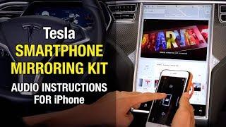 Tesla Smartphone Mirroring Kit Audio Instructions for iPhone User  Youtube Netflix