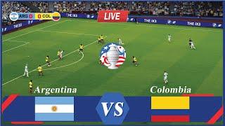 LIVE ARGENTINA 1-0 COLOMBIA  HIGHLIGHTS   Copa América - Final  Video Game Simulation