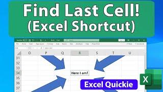 Excel Shortcut - Go To the Last Cell in the Worksheet Also Reset It - Excel Quickie 64