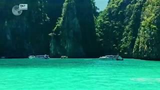 Emerald waters of Pileh Lagoon Phi Phi Islands THAILAND