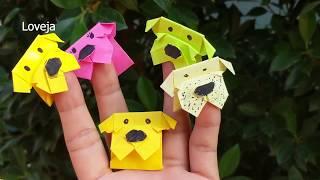 Origami dog bookmark