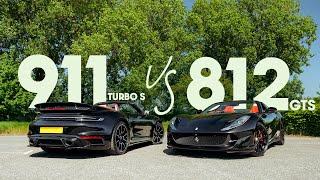 2023 Porsche 911 Turbo S Cabriolet Vs Ferrari 812 GTS - Best convertible supercar