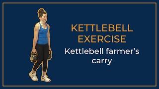 Kettlebell exercise--The two kettlebell farmers carry