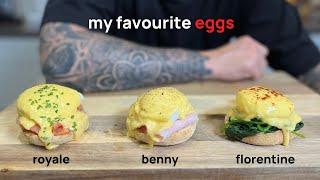 Whats the difference between Eggs Benedict Eggs Royale and Eggs Florentine?