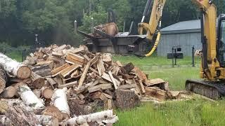 Firewood Processing with a Mini-Excavator