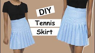 DIY Tennis Skirt  How to make Tennis Skirt  DIY Pleated Skirt  Brown Girl DIYs