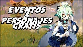 GENSHIN IMPACT  EVENTOS + PERSONAJES GRATIS EN EL LANZAMIENTO