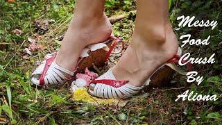 messy high heels crush inshoe crush abused high heels wedges crush eggs shoes crush # 1221