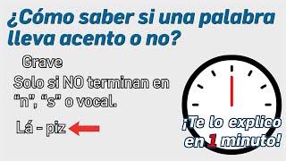 108 - Cómo saber si una palabra lleva acento o no