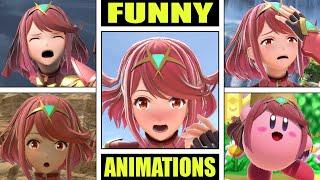 Pyras FUNNY ANIMATIONS in Smash Bros Ultimate Drowning Dizzy Sleeping Star KO & More