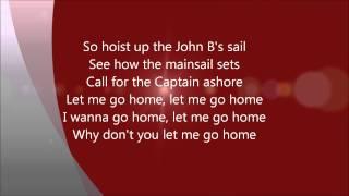 The Beach Boys - Sloop John B I wanna go Home LYRICS