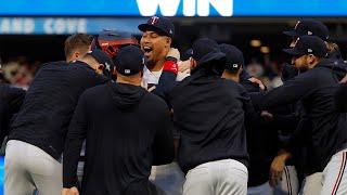 The Twins win their 1st postseason series since 2002