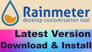 How to Download Install Rainmeter In Windows 1087   Latest Version Full Tutorial