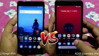 Lineage OS Pie VS AOSP Extended Pie Speedtest Comparison on Redmi Note 4