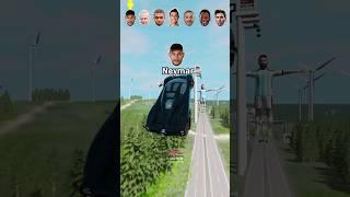 CR7 vs Messi vs Mbappe ️ Jump Challenge #shorts #shortvideo #beamngdrive #fifa #fifa23 #football