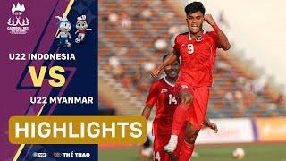 Highlights  U22 INDONESIA vs U22 MYANMAR  Khẳng định sức mạnh ứng cử viên vô địch  SEA Games 32