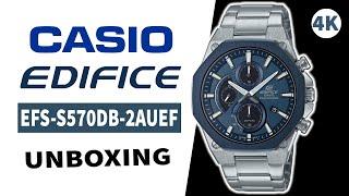 Casio Edifice EFS-S570DB-2AUEF Unboxing 4K