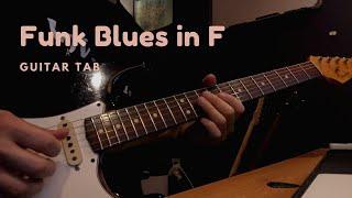 Funk blues Guitar Solo in F  Tab