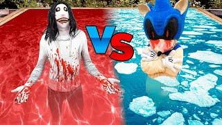 ГОРЯЧИЙ Джефф vs ХОЛОДНЫЙ SONIC.EXE БАССЕЙН ЧЕЛЛЕНДЖ 