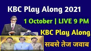 KBC 1 October Play Along LIVE Answers  KBC Play Along 2021  Kaun Banega Crorepati 2021