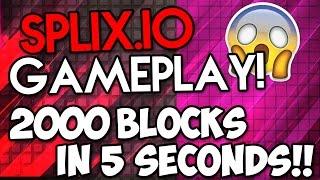 SPLIX.IO GAMEPLAY 2000 BLOCKS IN 5 SECONDS