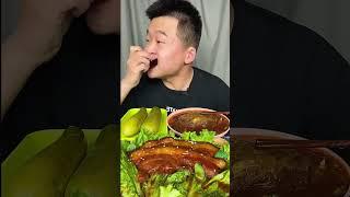 Garlic pork belly fatty but not greasy spicy and appetizing