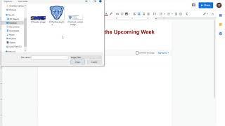 Inserting a Header and Image Google Docs