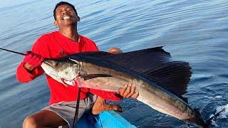 Blue Marlin fishing technique buang Umpan hidup 1 ekor langsung disambar dasyat ikan monster 