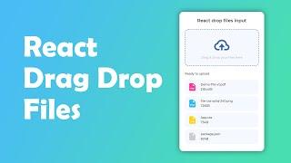 React Drag Drop File Input Component  React Drag And Drop  ReactJS Tutorial