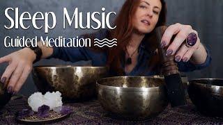 Soft Spoken Bowls Meditation for ANXIETY  ASMR Qi Sounds Sleep Music