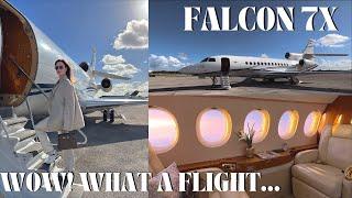 INCREDIBLE TRANSATLANTIC PRIVATE JET FLIGHT  Dassault FALCON 7X  Miami to Nice  Cristina Anghel