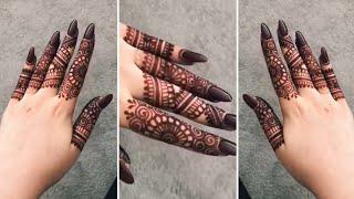 Arabic Beautiful Finger Mehndi Design  Stylish Back Hand Finger Mehndi Design  Henna Tattoo Mehndi