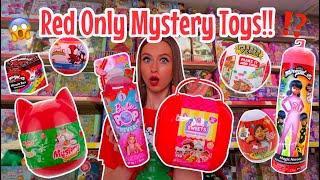 Shop with me for *RED ONLY* Mystery Toys Challenge⁉️ *JACKPOT*  Rhia Official