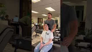 Probably the loudest neck crack ever #chiropractor #cracks #adjustment #health #shorts