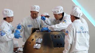 Moon sample container removed from Change-6 capsule by researchers