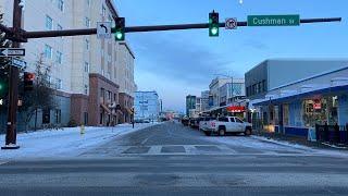 Exploring Downtown Fairbanks Alaska  Winter