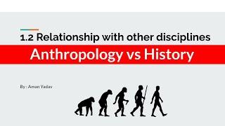 PART 4  1.2 Relationship with other disciplines  Anthropology vs History  UPSC CSE Optional