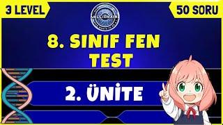 8. Sınıf Fen Bilimleri 2. Ünite Testi