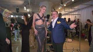 Tall Model 62 Claira Grace Kraft discusses House of Puglielli runway piece