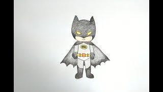 How To Draw Cute Batman Cartoon Easy