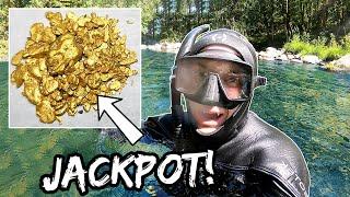 Checkout The GOLD I Found Mining Underwater Gold Sniping