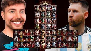 Mortal Kombat 9 - MrBEAST & LIONEL MESSI - Expert Tag Ladder - Gameplay @1080p - 60ᶠᵖˢ 