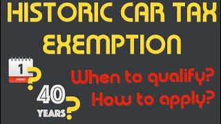 How to apply for HISTORIC TAX EXEMPTION for your classic car Plus ULEZ and MOT Exemption UK only