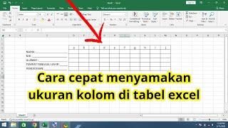 Cara cepat membuat kolom tabel sama besar di excel tanpa geser garis manual