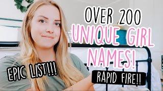 OVER 200 UNIQUE BABY GIRL NAMES EPIC RAPID FIRE