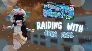 Raiding With The New Aqua Pack On Da Hood MUST WATCH