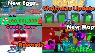 Christmas Update 100 Million Candy Cane Unlocked All New Areas New Eggs - Bubble Gum Simulator