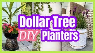 DIY PLANTER IDEAS 🪴 DOLLAR TREE PLANTER FLOWER POT HACKS & DIYS